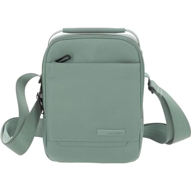 Travelite Workfloow Mini Bag, Umhängetasche aus 100% Polyester, 17 cm x 8 cm x 23 cm, salbei