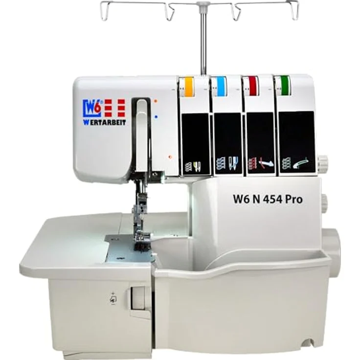 W6 WERTARBEIT Overlock-Nähmaschine W6 N 454D Pro, 16 Programme, mit viel Zubehör – Bild 1