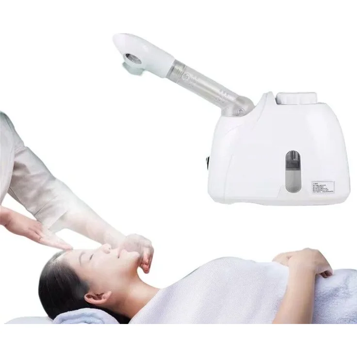 MAVURA Ozon Gesichtsdampfer Warmnebel, Luftbefeuchter mit großem Wassertank und verstellbarem Dampfauslass