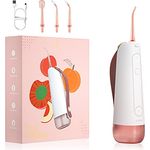Oclean W10 kabellose Wasser-Flosser mit 4 austauschbaren Düsenspitzen, professionelle Munddusche, tragbar für unterwegs und zu Hause, 5 Zahnseide-Modi, wiederaufladbar – rosa