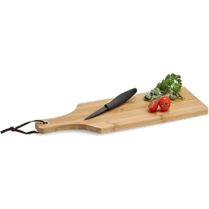 Zeller 25192 Schneide--Servierbrett mit Griff, Bamboo, ca. 44,5 x 16 x 1,2 cm – Bild 4
