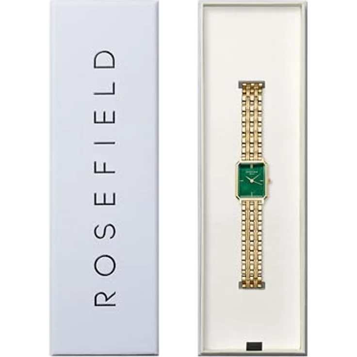 Rosefield Octagon XS Damenuhr, Roségold Mesharmband, Edelstahl, weißes Zifferblatt, 3ATM wasserfest, elegantes Design, hypoallergen – Bild 5