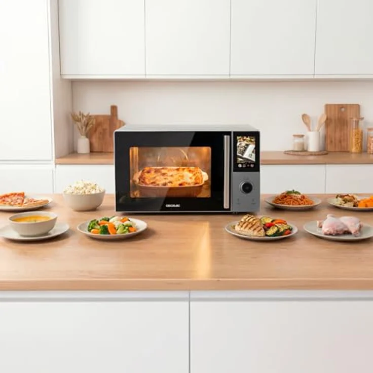 Cecotec Mikrowelle Convection 2800 Touch, 28L, 900 W, Grillfunktion und Heißluft, 8 Programme, 60-Minuten-Timer, Kindersicherung – Bild 5