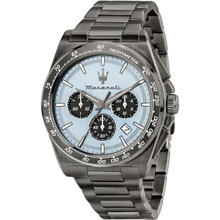 Maserati Velocita R8873652004 Herrenchronograph, schwarzes Keramikgehäuse, rundes Design mit Mineralglas