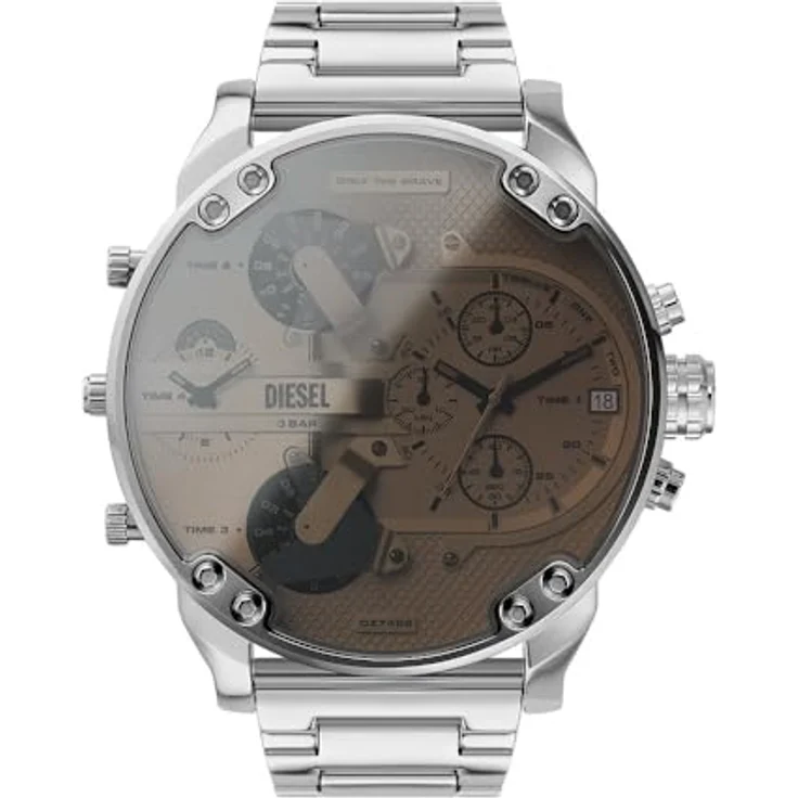 Diesel Watch DZ7482, Chronographen-Anzeige, Edelstahlarmband, silber – Bild 1