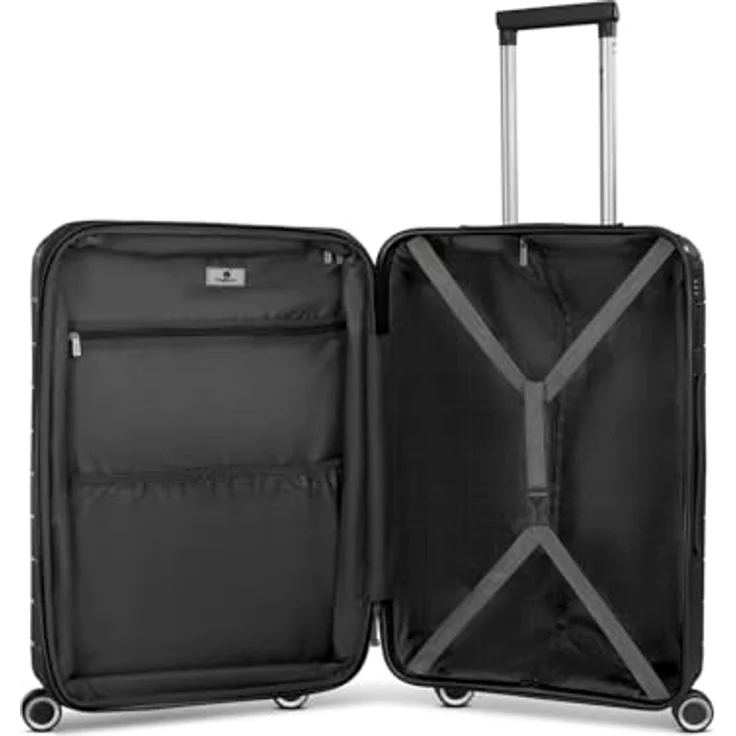 Franky Trolleyset London, 4 Rollen, (3-teilig, 3 tlg), Polycarbonat, Leichtgewichtiger Koffer mit TSA-Schloss, Blau – Bild 5
