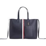 Tommy Hilfiger Shopper ICONIC TOMMY TOTE PUFFY, dunkelblaue Handtasche Damen Henkeltasche