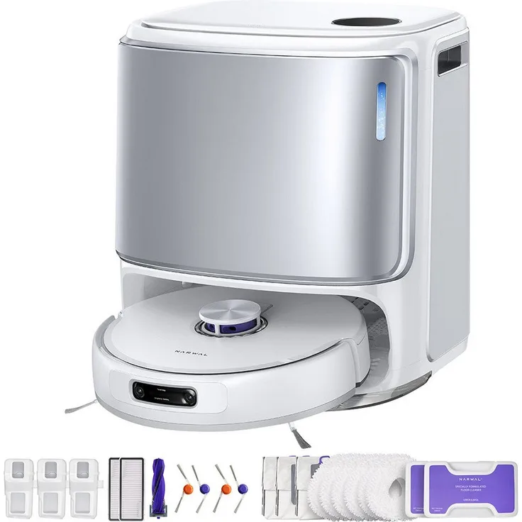 Narwal Freo Z10 Ultra Saugroboter, 18.000Pa Saugkraft, DirtSense Technologie, verhedderungsfreie Bürste, selbstentleerende Basisstation, Zubehörpaket
