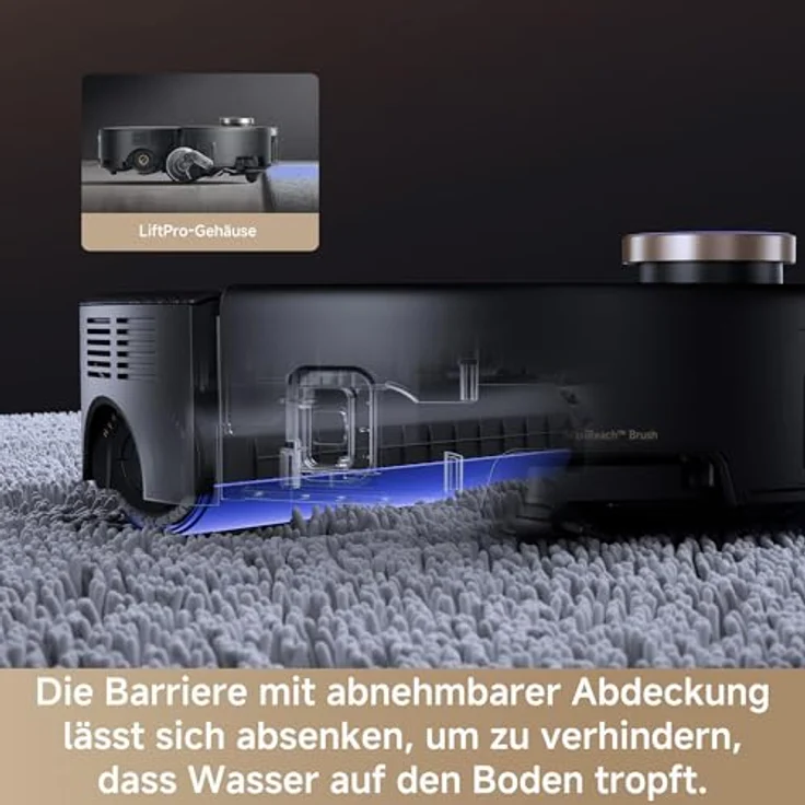 Mova Z60 Ultra Roller Complete, Saugroboter mit Wischfunktion, 700 W, Warmwasser-Wischsystem, 28.000 Pa, Hindernisüberwindung, App-Steuerung – Bild 4