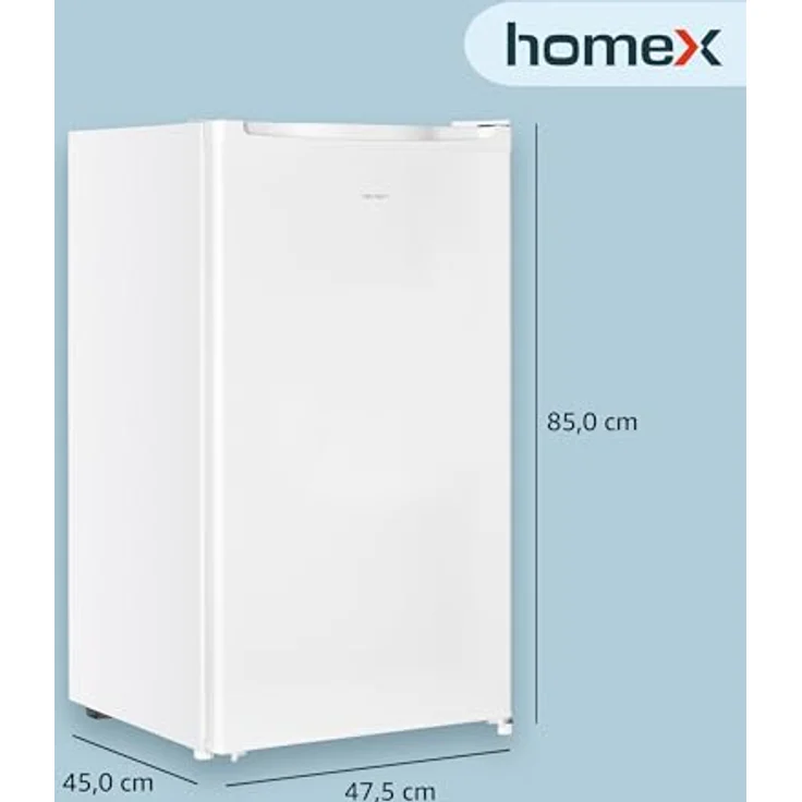 homeX FS1016-W, Kompakter Gefrierschrank mit 60L Nutzinhalt, 4-Sterne Gefrieren, freistehend, weiß – Bild 4