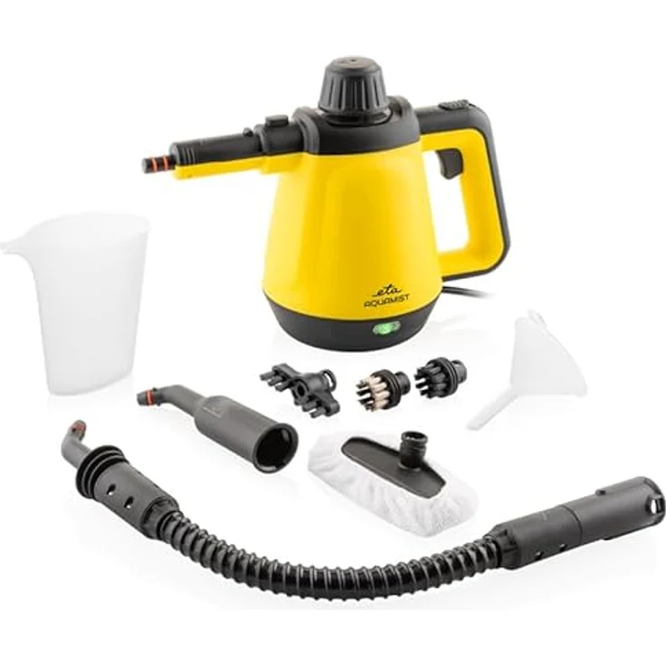 eta Dampfreiniger AQUAMIST, 1200 W, 3 bar Druck, 250 ml Tank, 9-teiliges Zubehör, chemiefreie Reinigung – Bild 1