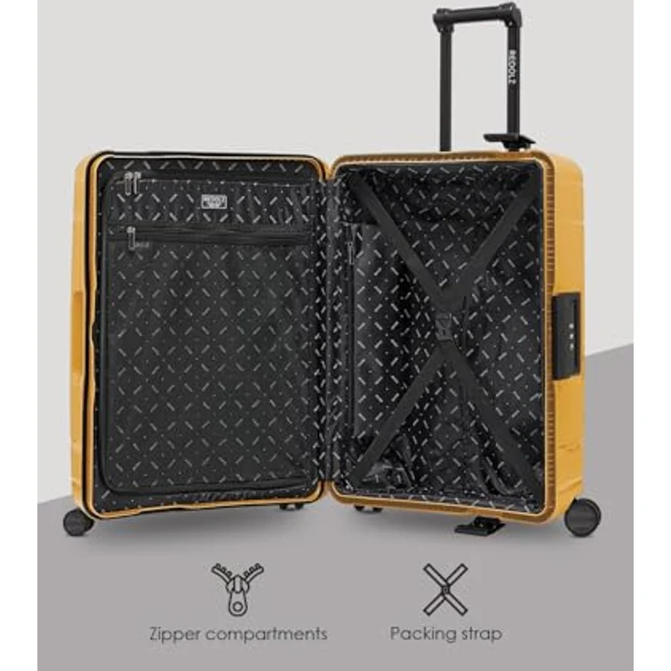 REDOLZ Hartschalen Koffer-Set 3-teilig ohne Reißverschluss | 3-Punkt-Verschluss-System | aus hochwertigem Polypropylen Material | 4-Doppelrollen & TSA-Schloss für Damen & Herren (Essentials 15) – Bild 3