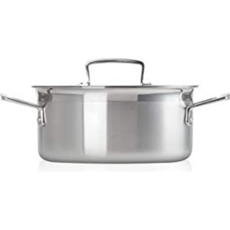 Le Creuset Bratentopf aus 3-ply Edelstahl, Ø 20 cm, Für alle Herdarten inkl. Induktion geeignet, Silber, 96200720001000 – Bild 3