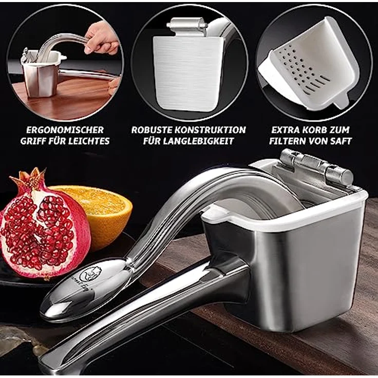 Gourmet Easy Zitruspresse ES, Entsafter, Silber – Bild 4