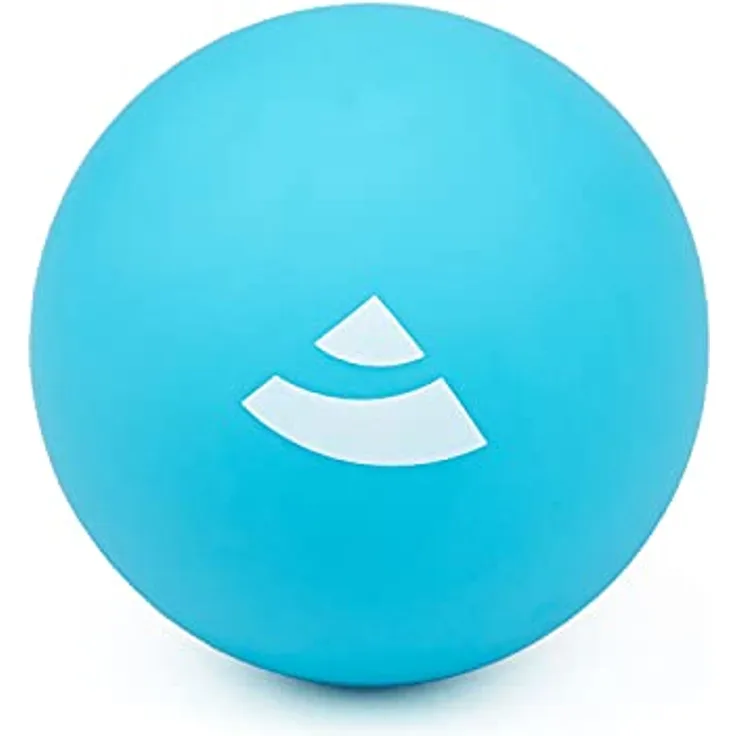 Massageball Faszienball klein, 6cm Durchmesser | Faszien-Massage-Ball für Fuß, Rücken, Schulter, Gesäß, Fersensporn | Triggerpoint-Ball für Faszien | aus PVC, latexfrei (SOFT, hellblau)