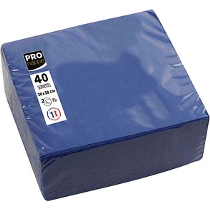 PROnappe Servietten marineblau 2-lagig, 38,0 x 38,0 cm, 40 Stück, FSC-zertifiziert