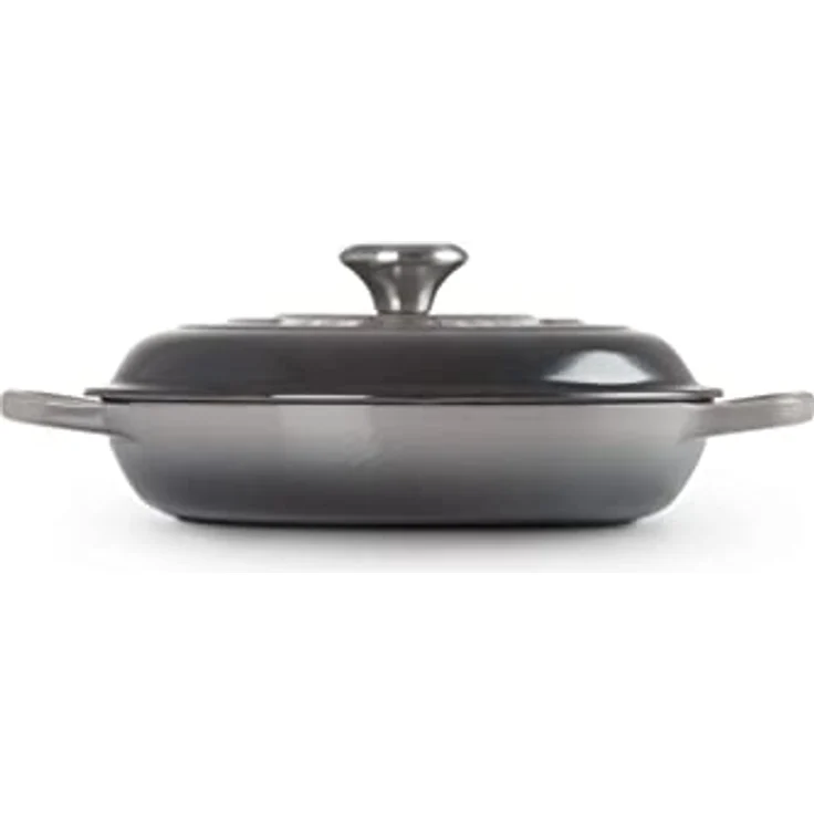 Le Creuset Signature Gusseisen Gourmet-Profitopf, Rund, Ø 26 cm, 2,2 l, Für alle Herdarten inkl. Induktion geeignet, 4,205 kg, Flint, 21180264442430 – Bild 3