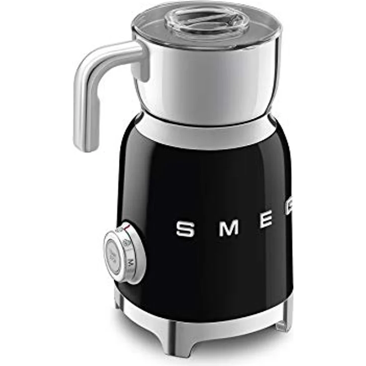 Smeg MFF01BLEU Milchaufschäumer, 500W, Induktion, 0,6L Fassungsvermögen, schwarz – Bild 1