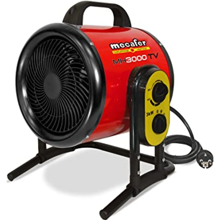 Mecafer mh3000vt Heizlüfter, 3000 W Turbo, schwenkbar bis 60°, für Räume bis 40 m², Edelstahl-Heizelement – Bild 1
