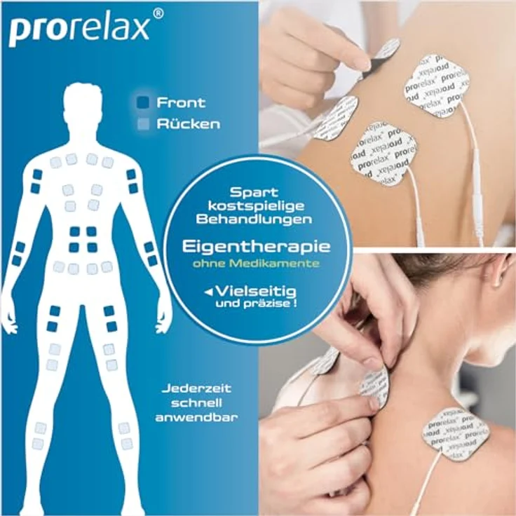 prorelax TENS/EMS Trio+ | Akkubetriebenes Elektrostimulationsgerät | 3 Therapien - TENS, EMS, FITNESS | Zur Entspannung, zum Muskelaufbau, zur Schmerzlinderung | 50 Programme | 16 Intensitätsstufen – Bild 5