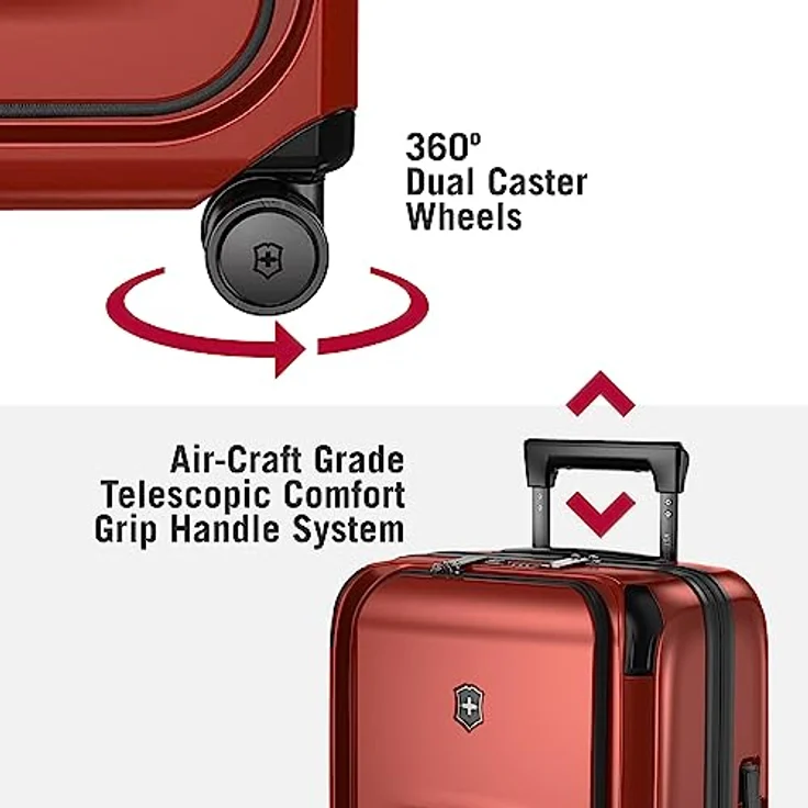 Victorinox Spectra 3.0, Exp. Frequent Flyer Carry-On, Handgepäckkoffer, Trolley, leicht, Damen/Herren, 23 x 35 x 55 cm, Rot – Bild 5