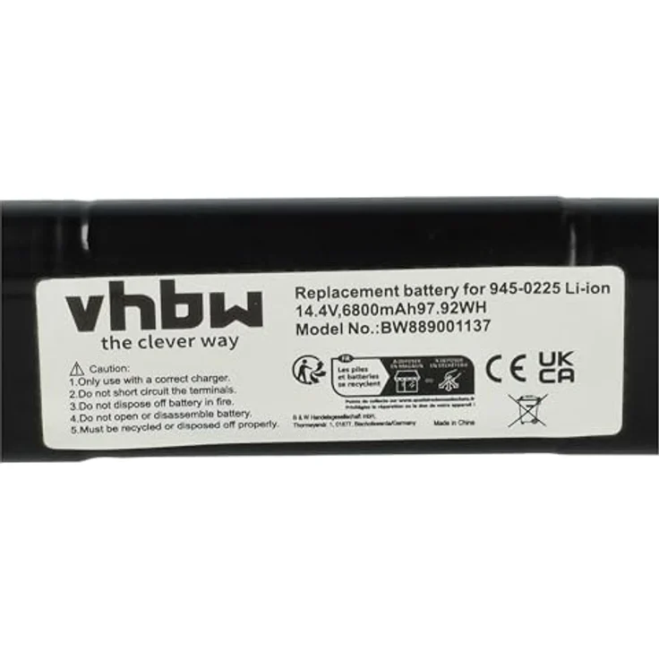 vhbw Akku kompatibel mit Neato Botvac D3, D5, D3+, D301, D303, D4, D5+, D502, D503, D6, D7, Connected Staubsauger (6800 mAh, 14,4 V, Li-Ion) - Leistungsfähiger Austausch-Akku mit geprüften Akku-Zellen – Bild 5