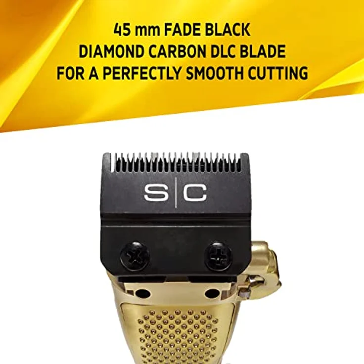 Professioneller Herren-Haarschneider Stylecraft by Gamma Più, Clipper mit Bürstenlosen Motor, 6 Stunden Autonomie ohne Kabel, Verstellbare Klinge, 8 Kämme, Klingenständer, Stabiles Metallgehäuse – Bild 4