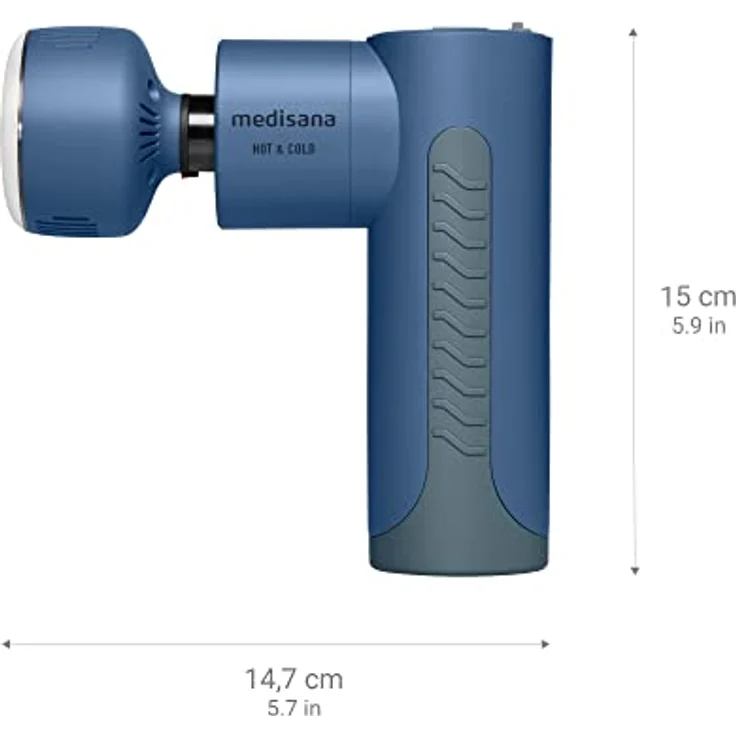 medisana MG 600 Massagepistole, Elektrisches Massagegerät, Erholung & Muskelentspannung, Wärme und Kälte Funktion, Inkl. 7 Massageaufsätze & 3 Vibrationsstufen – Bild 2