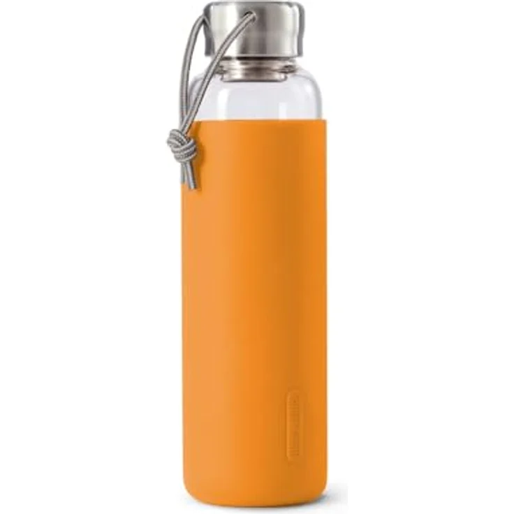 Glas-Wasserflasche, Orange, 600 ml – Bild 2