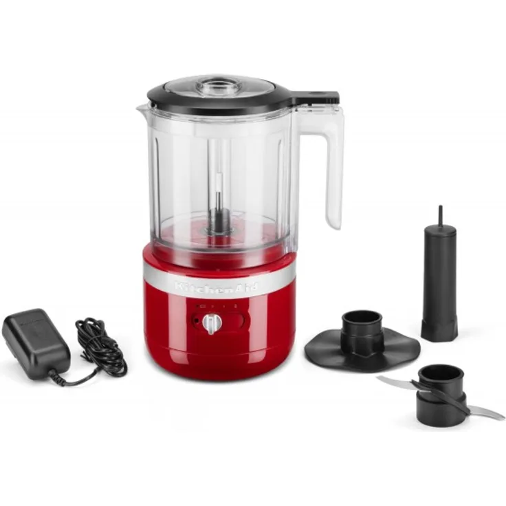 KitchenAid 5KFCB519EER Cordless Universalzerkleinerer, 1,2 L, 2 Geschwindigkeiten, Momentbetrieb, kabellos, empire rot, Kunststoff, Serie: 5KFCB519