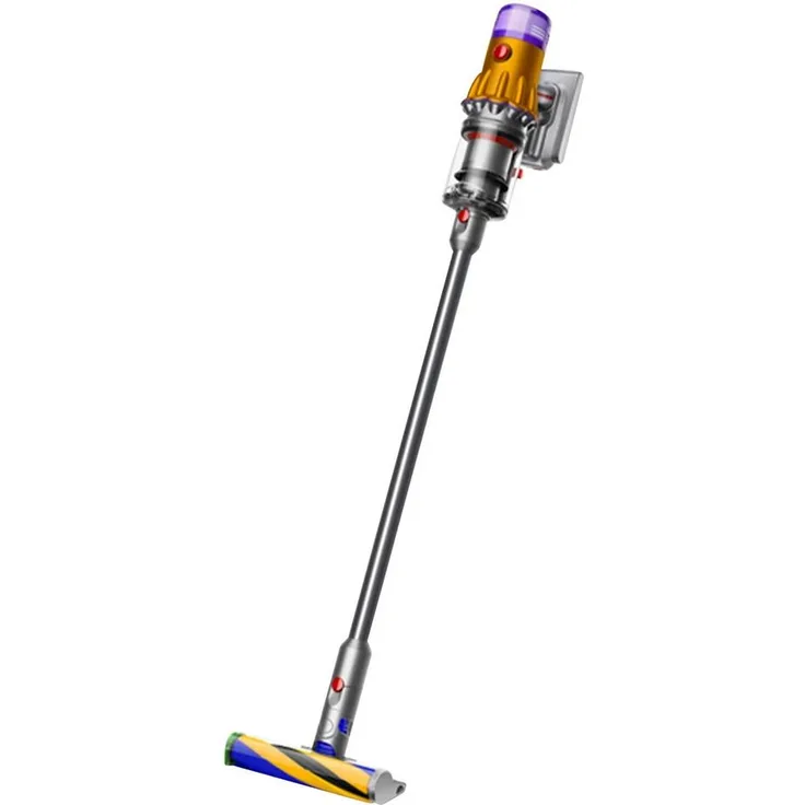Dyson V12 Slim Absolute Handstaubsauger, 60 min Akkubetrieb, Akkuwechsel-Option, gelb-nickel, 398006-01