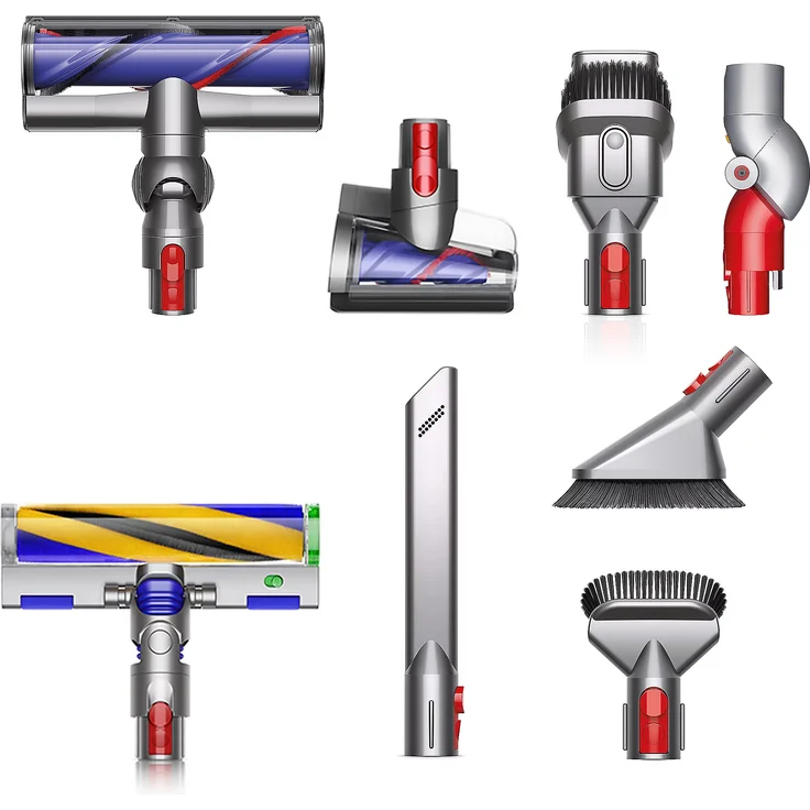 Dyson V12 Slim Absolute Handstaubsauger, 60 min Akkubetrieb, Akkuwechsel-Option, gelb-nickel, 398006-01 – Bild 2