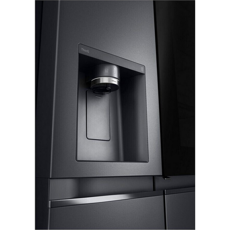 LG GSXV91MCAE Side-by-Side-Kühlschrank, freistehend, schwarz, NoFrost, Wasserspender, Wassertank, LED, Urlaubsschaltung, Breite 91.3 cm – Bild 12