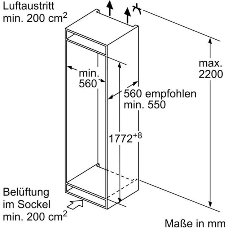 Neff KI7862SE0 N 50 Kühl-Gefrierkombination, Einbau, weiß, NoFrost, Schnellkühlen und -gefrieren, 0-Grad-Zone, LED, Breite 54.1 cm, Energieklasse E – Bild 6