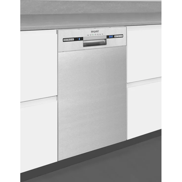Exquisit EGSP9309-EF-030e inox, Geschirrspüler, E – Bild 4