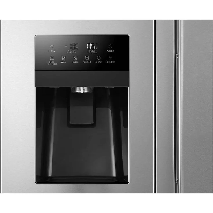 Haier HSR3918FIMP Side-by-Side-Kühlschrank, freistehend, Platin, Full NoFrost, Wasser- und Eiswürfelspender, Festwasseranschluss, Schnellkühlen und -gefrieren, Breite 90.8 cm – Bild 6