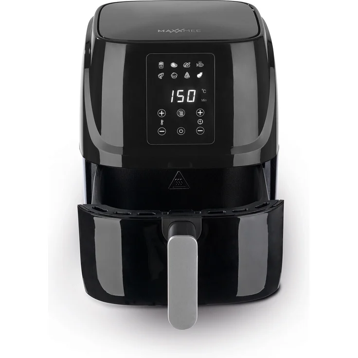 MAXXMEE Heißluft-Fritteuse Digital, 3 Liter Fassungsvermögen, 1300 Watt, ohne Fett, 8 Automatik-Programme, Thermostat, Warmhalten, schwarz – Bild 2
