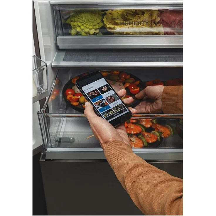 Haier HFW7720EWMP French-Door-Kühlschrank, freistehend, edelstahl, NoFrost, Wasserspender, LED, Breite 70 cm, Energieklasse E – Bild 5