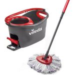 Vileda Turbo 3in1 Komplettset Stiel-Länge 85-130 cm Wischmop mit Teleskopstiel und 360°-Gelenk