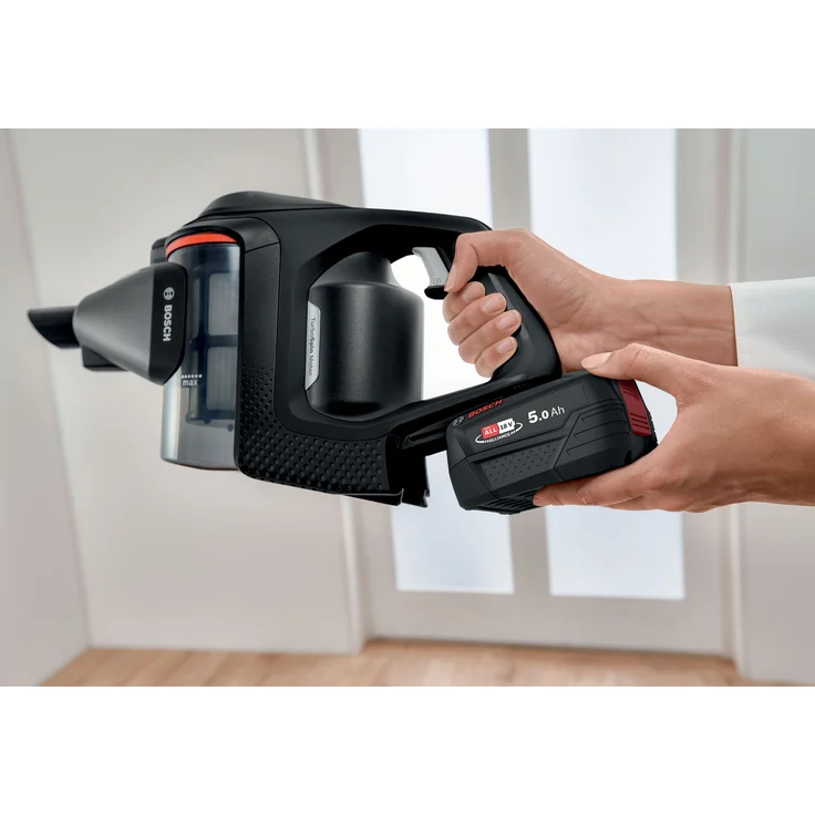 Bosch BSS825CARP Unlimited Gen2 Serie 8 Handstaubsauger, 45 min Akkubetrieb, Akkuwechsel-Option, schwarz – Bild 3
