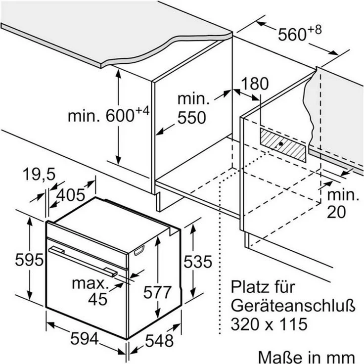 Bosch HNG6764B6 Backofen, Einbaugerät, Energieeffizienzklasse A, elektrisch, Volumen 67 l, Breite 59,5 cm, groß (ab 65 l), Pyrolytische Selbstreinigung, Mikrowellen- und Dampffunktion, schwarz – Bild 7