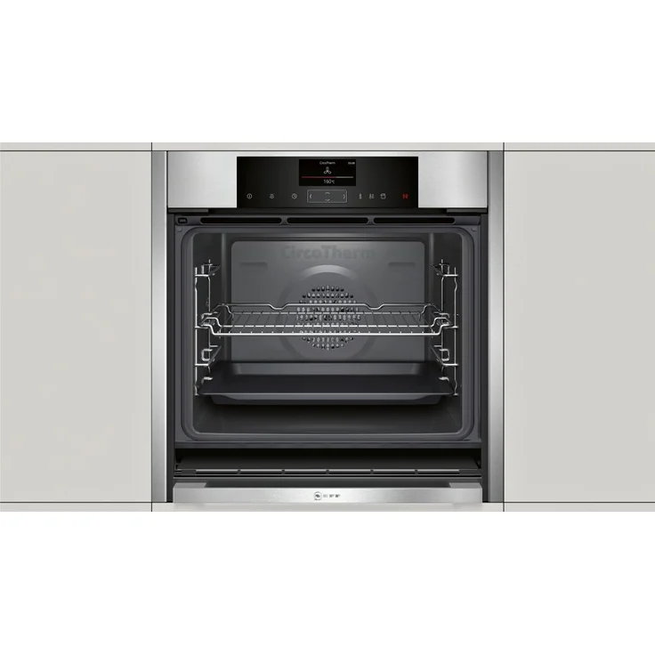 Neff BFS 4522 N, Backofen, Energieeffizienzklasse A+, Einbau, elektrisch, Volumen 71 l, Breite 66 cm, katalytische Selbstreinigung, FullSteam, Slide&Hide, Heißluftsystem, edelstahl – Bild 3
