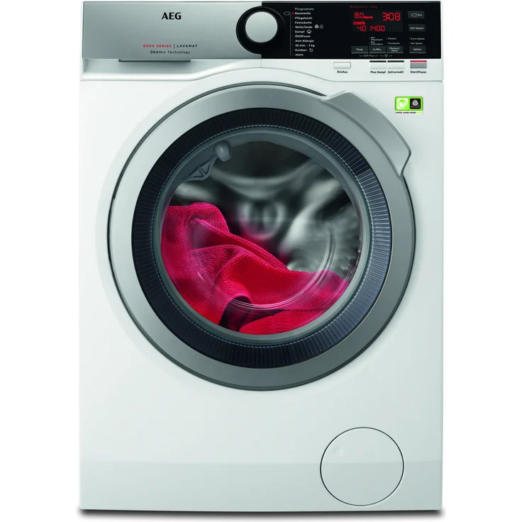 AEG Serie 8000 LAVAMAT L8FE74485, Frontlader-Waschmaschine, B, Fassungsvermögen 8 kg, Standgerät, Breite 60 cm, Startzeitvorwahl, Restlaufzeitanzeige – Bild 1