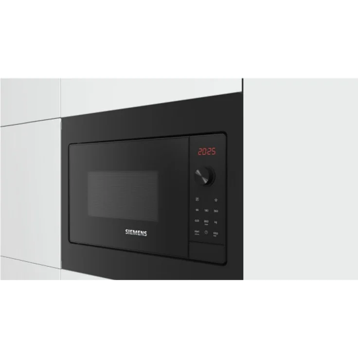 Siemens BF523LMB3 Mikrowelle, Einbaugerät, 800 Watt, 20 Liter Garraum, Auftaufunktion, inkl. Drehteller, schwarz – Bild 3
