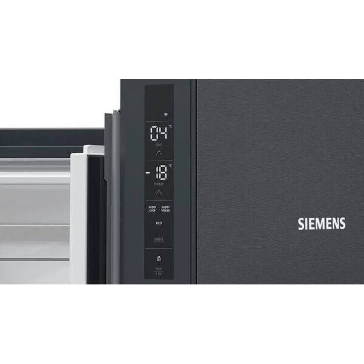 Siemens KF96NAXEA Side-by-Side-Kühlschrank, freistehend, schwarz, NoFrost, 0-Grad-Zone, Schnellkühlen und -gefrieren, Breite 91 cm – Bild 5