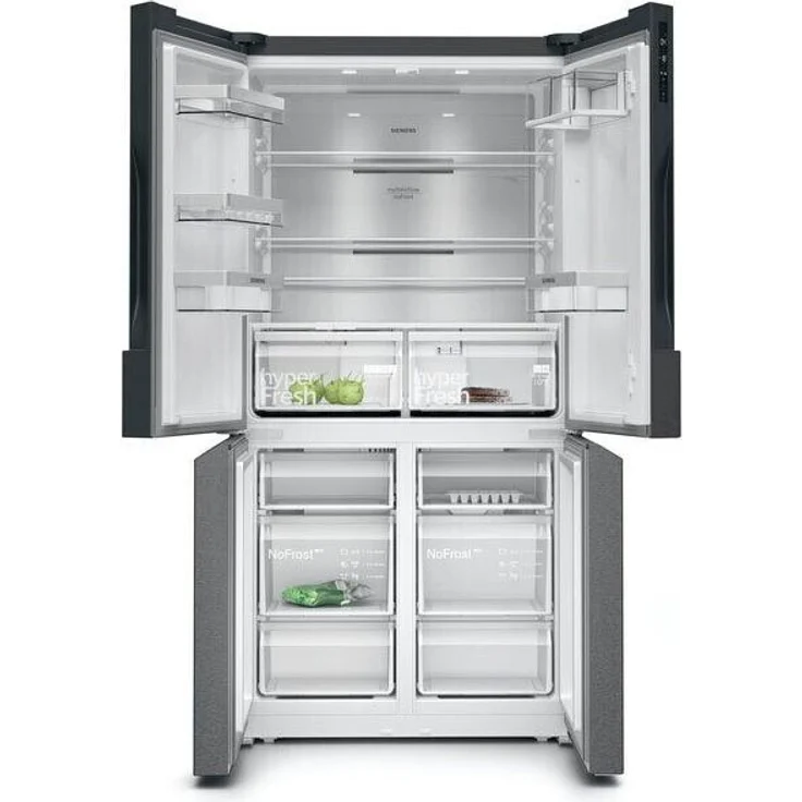 Siemens KF96NAXEA Side-by-Side-Kühlschrank, freistehend, schwarz, NoFrost, 0-Grad-Zone, Schnellkühlen und -gefrieren, Breite 91 cm – Bild 2