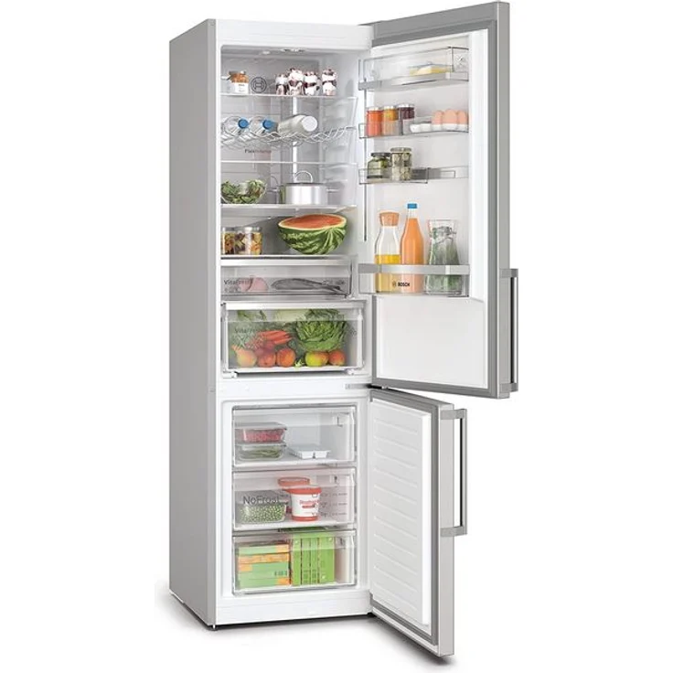 Bosch Home KGN39AIBT Serie 6 Kühl-Gefrierkombination, freistehend, edelstahl, NoFrost, 0-Grad-Zone, Schnellkühlen und -gefrieren, LED, Breite 60 cm, Energieklasse B – Bild 6