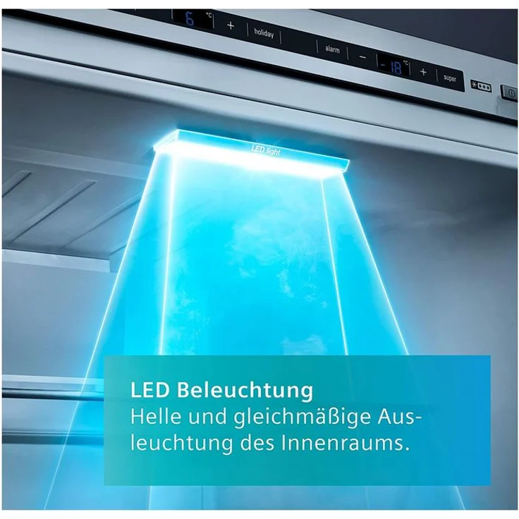 Siemens KF96NVPEA iQ300 Side-by-Side-Kühlschrank, freistehend, silber, NoFrost, 0-Grad-Zone, Schnellgefrieren und -kühlen, Breite 91 cm – Bild 10
