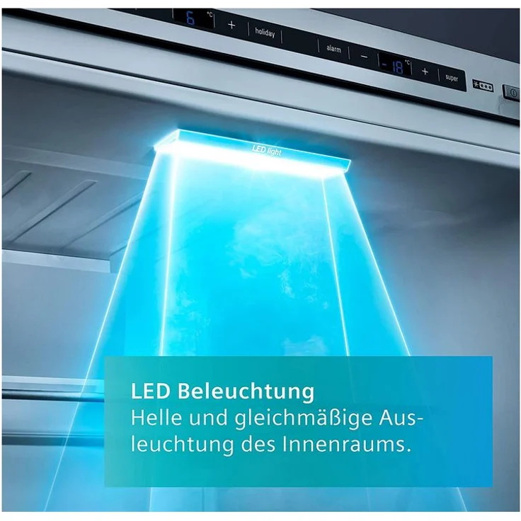 Siemens iQ500 KG39NAICT Kühl-Gefrierkombination, freistehend, edelstahl-grau, NoFrost, 0-Grad-Zone, Schnellkühlen und -gefrieren, Breite 60 cm – Bild 7