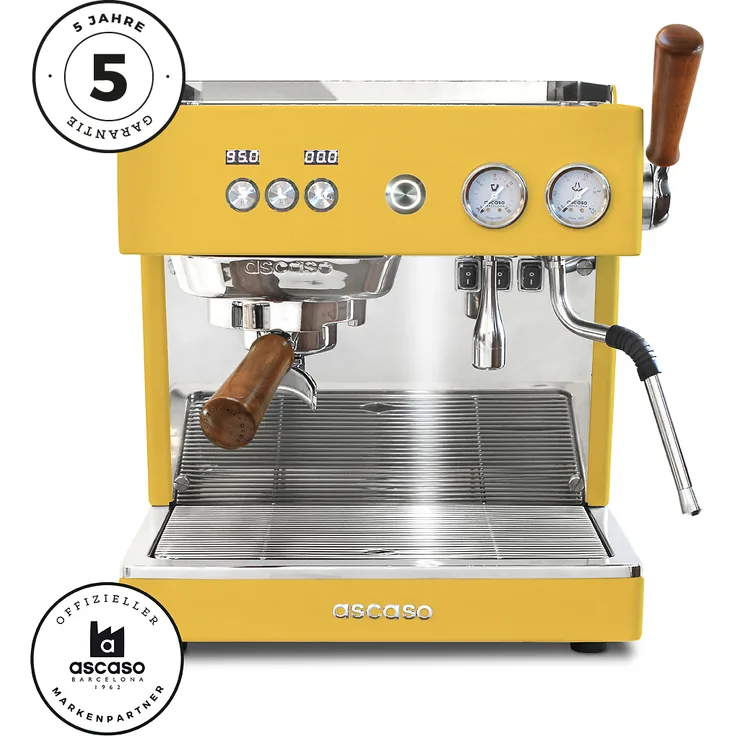 Ascaso Baby T Zero Espressomaschine Siebträgermaschine, gelb